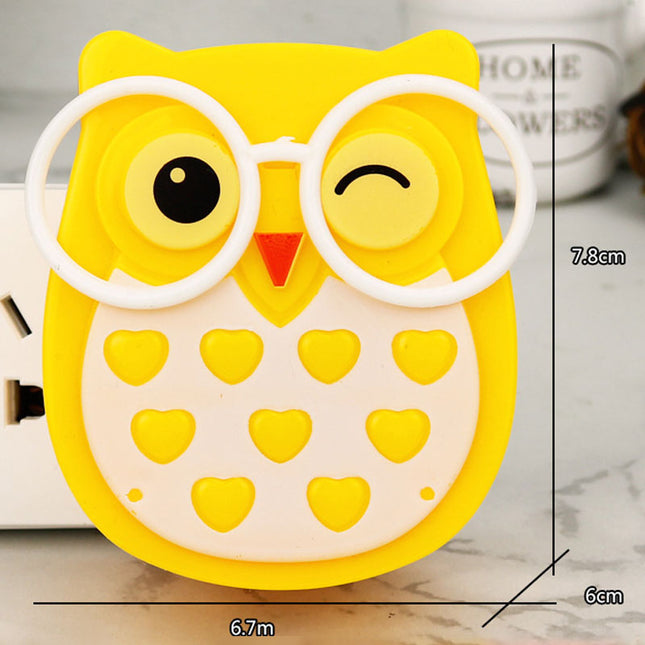 Dětské LED noční světlo sova do zásuvky