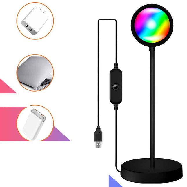 Lampa projektor duha západ slunce