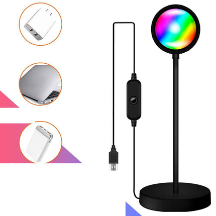 Lampa projektor duha západ slunce