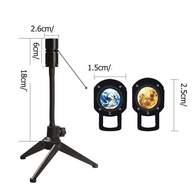 Noční projektor měsíc a země