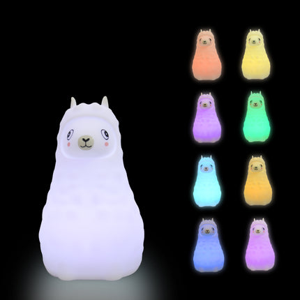 Silikonová noční lampička alpaka s dotykem