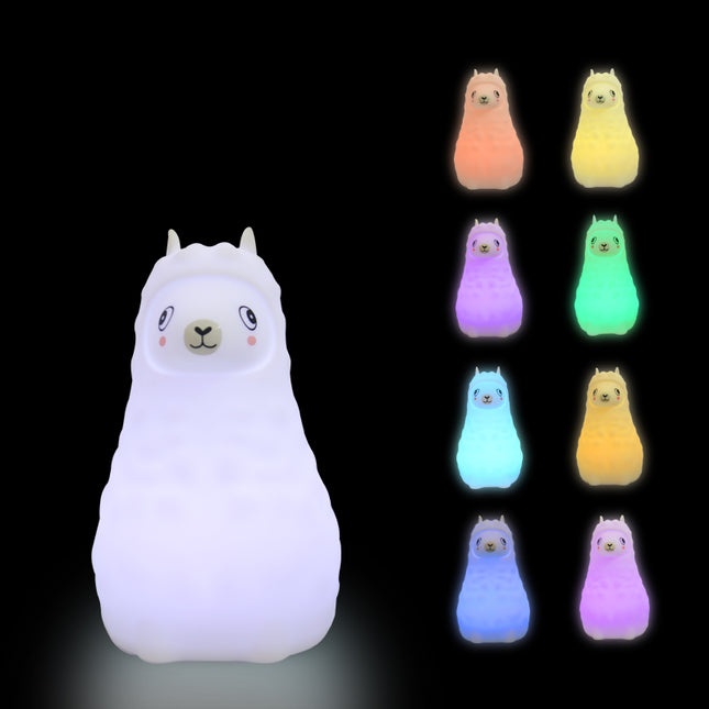 Silikonová noční lampička alpaka s dotykem