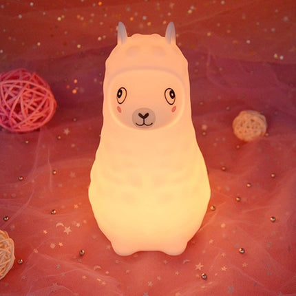 Silikonová noční lampička alpaka s dotykem
