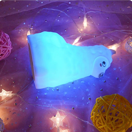 Silikonová noční lampička alpaka s dotykem