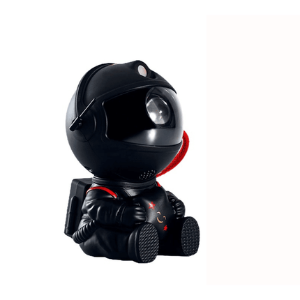 Černý astronaut s hvězdou projektor oblohy