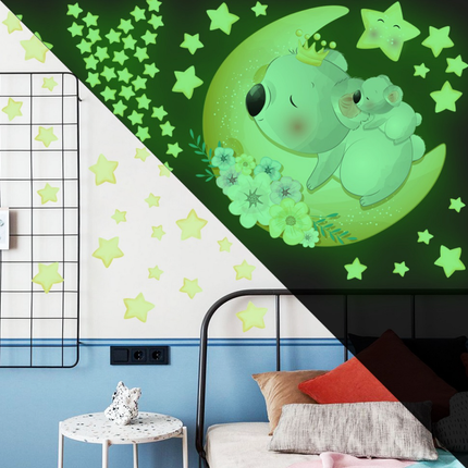 Svítící samolepky na zeď koala