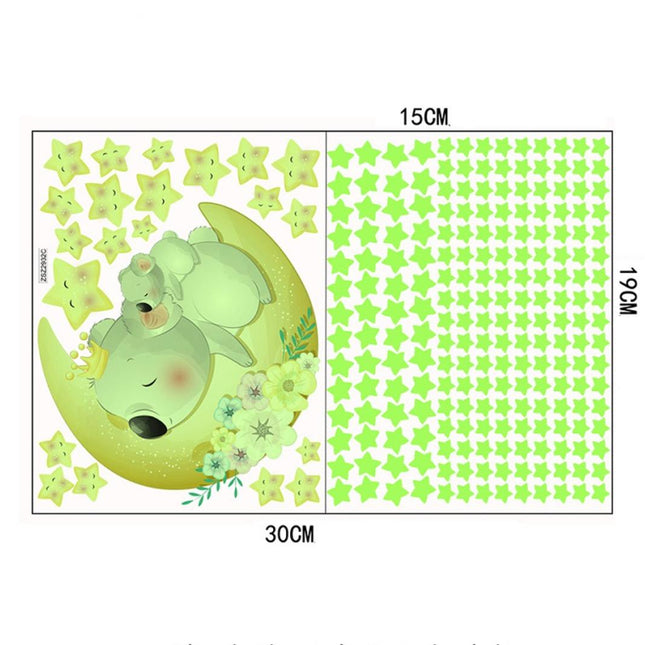 Svítící samolepky na zeď koala