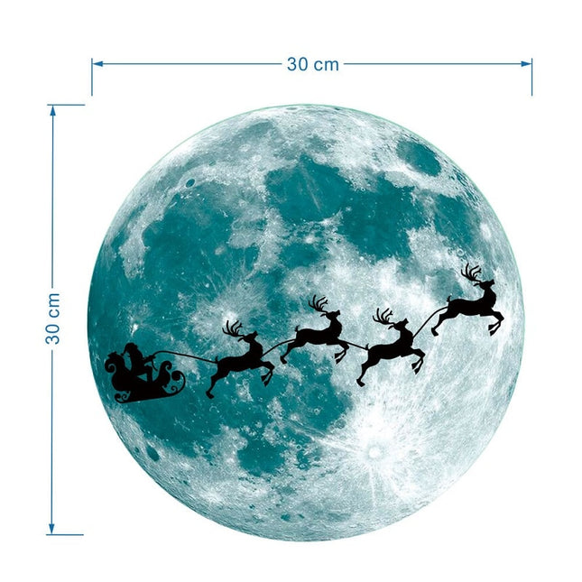 3D svítící samolepka na zeď měsíc