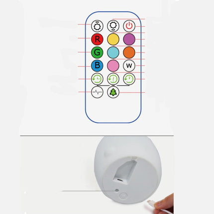 Dobíjecí dětská lampička sova s ovladačem