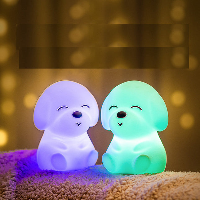 Dobíjecí silikonové noční světlo štěňátko