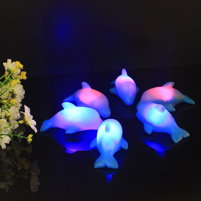 Svítící LED delfín do vany pro děti