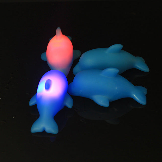 Svítící LED delfín do vany pro děti