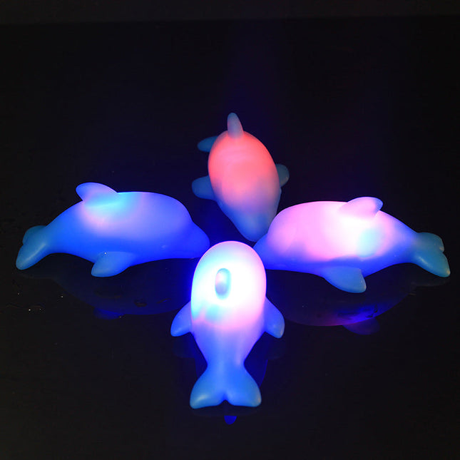 Svítící LED delfín do vany pro děti