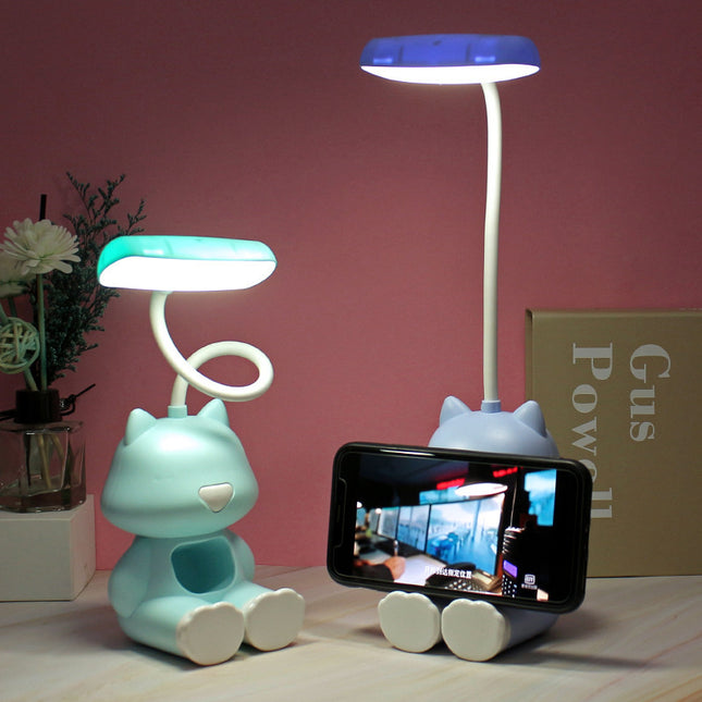 Nabíjecí LED lampička na čtení kočka