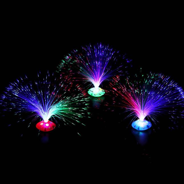 Duhová lampa z optických vláken