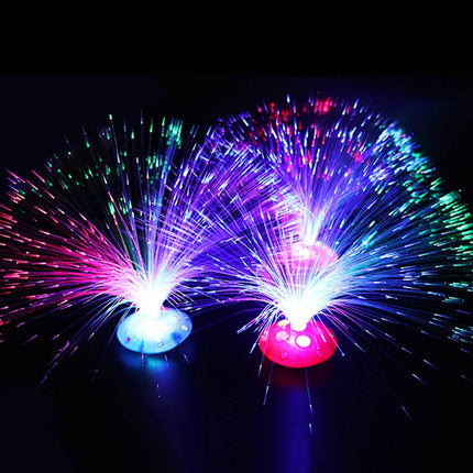 Duhová lampa z optických vláken