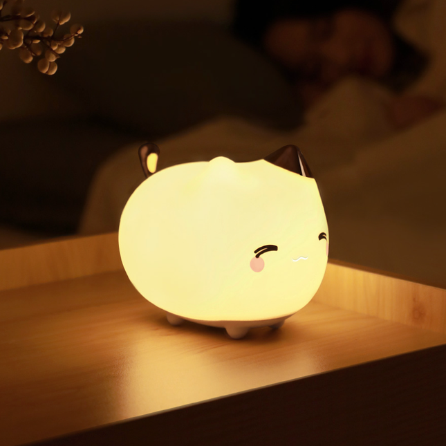 Noční lampička pro děti roztomilá kočička