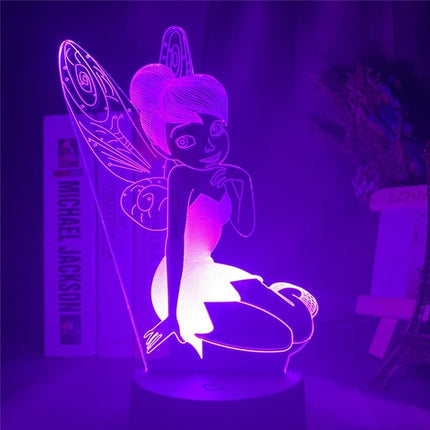 3D stolní LED lampička víla Zvonilka