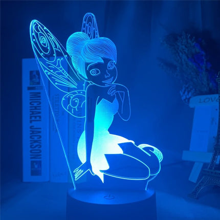 3D stolní LED lampička víla Zvonilka