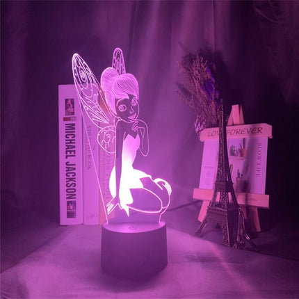 3D stolní LED lampička víla Zvonilka