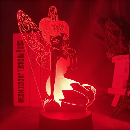 3D stolní LED lampička víla Zvonilka