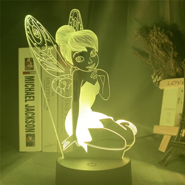 3D stolní LED lampička víla Zvonilka