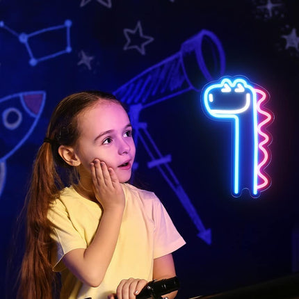 Dekorativní neonová lampa dinosaurus pro děti