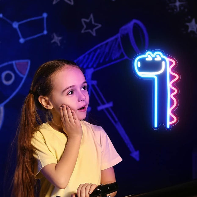 Dekorativní neonová lampa dinosaurus pro děti