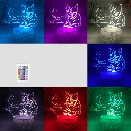 3D iluzivní LED lampa kočka