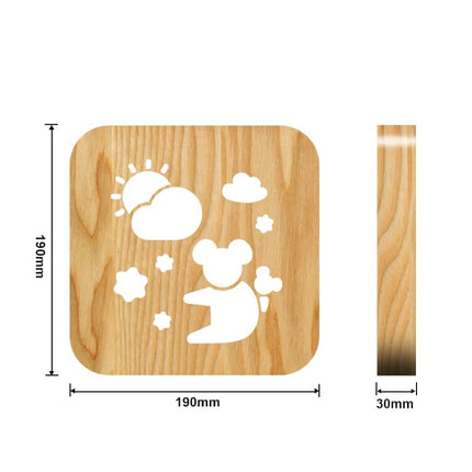 Dřevěná 3D lampička pro děti koala