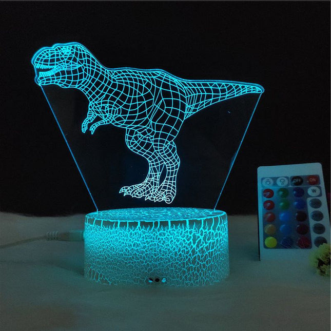 Dětská 3D iluzivní lampa T-Rex