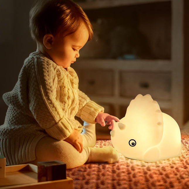 Dotyková silikonová lampička dinosaurus