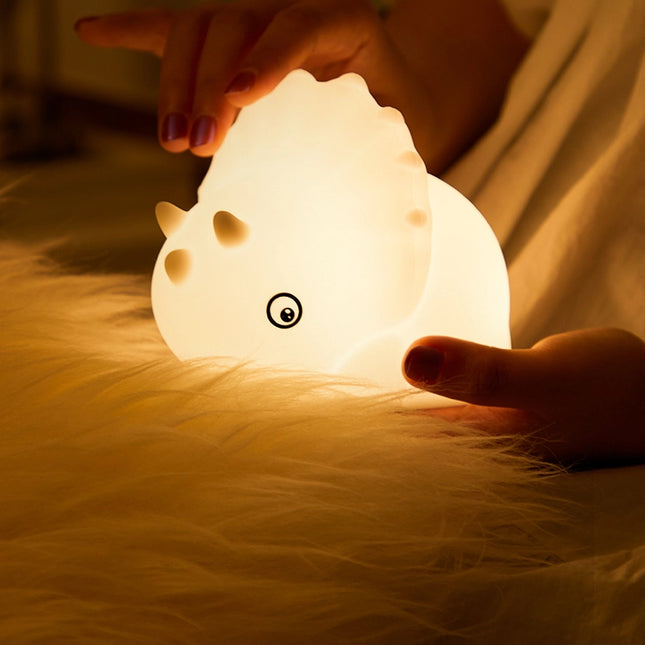 Dotyková silikonová lampička dinosaurus