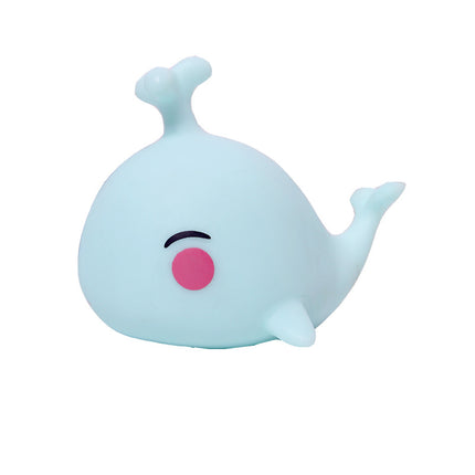 Barevná silikonová lampička velryba pro děti
