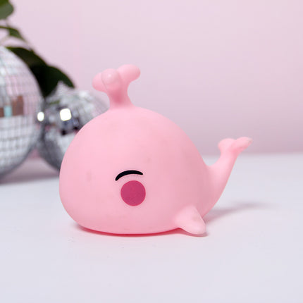 Barevná silikonová lampička velryba pro děti