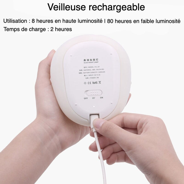 Nabíjecí dotyková lampička šnek na kojení