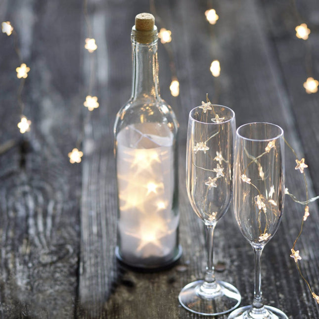 LED světelný řetěz hvězdičky na baterie