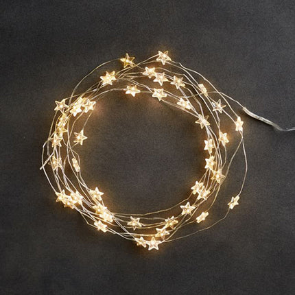 LED světelný řetěz hvězdičky na baterie