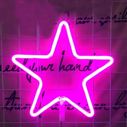 Nástěnné neonové světlo ve tvaru hvězdy