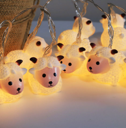 Dětský světelný řetěz s ovečkami
