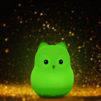 Silikonová lampička sova s ovladačem