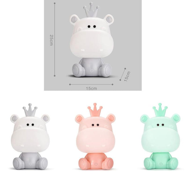 Dětská dotyková noční lampička hroch