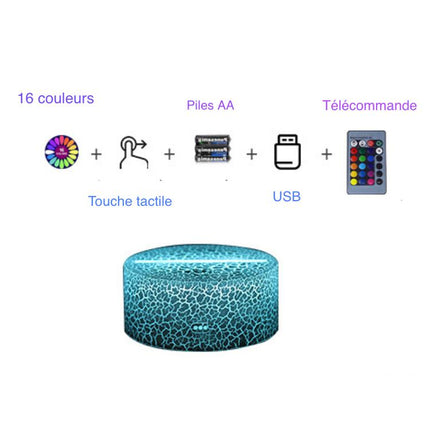 3D iluzivní lampa ve tvaru hlavy koně