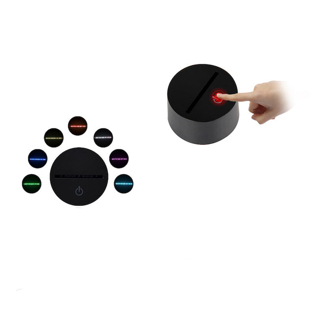 3D noční světlo liška s iluzí
