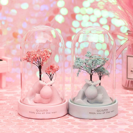 Dekorativní LED světlo jelen ve skle