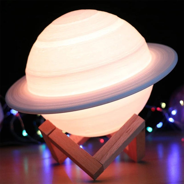 3D noční lampička planeta Saturn