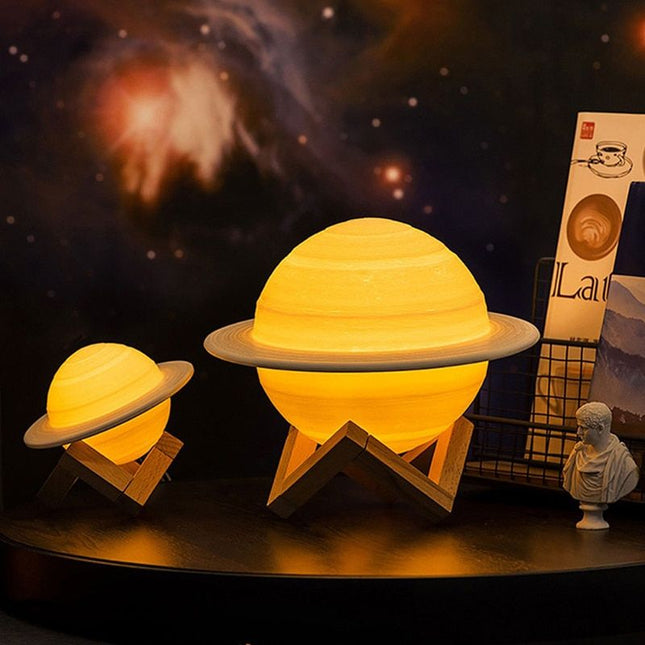 3D noční lampička planeta Saturn