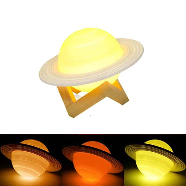3D noční lampička planeta Saturn