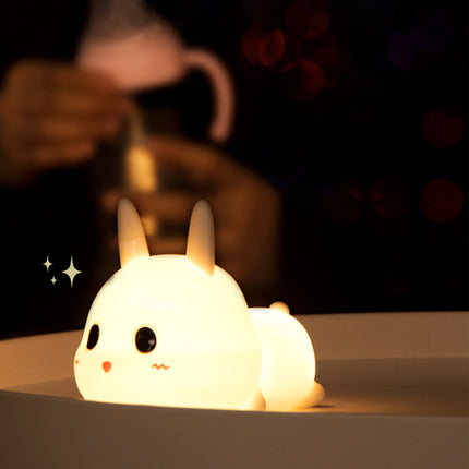 Měkká silikonová LED lampička zajíček