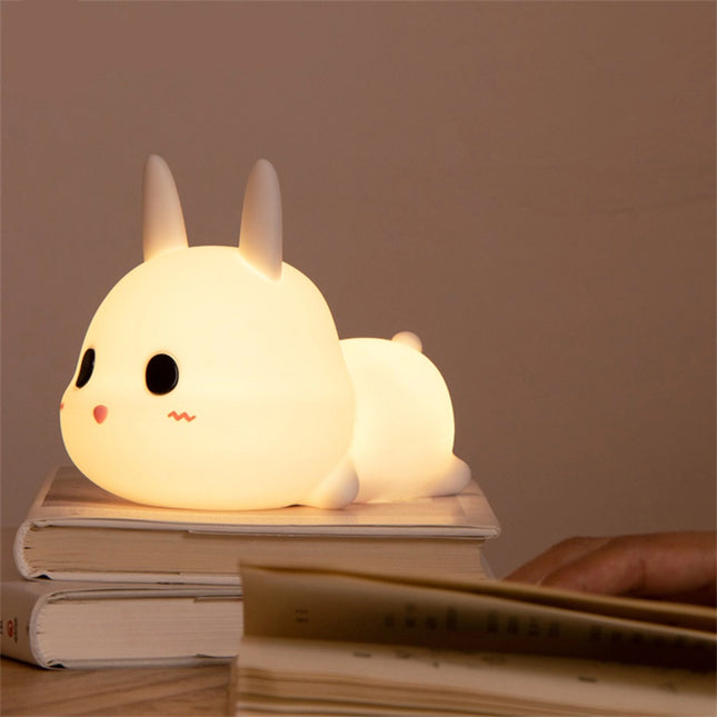 Měkká silikonová LED lampička zajíček